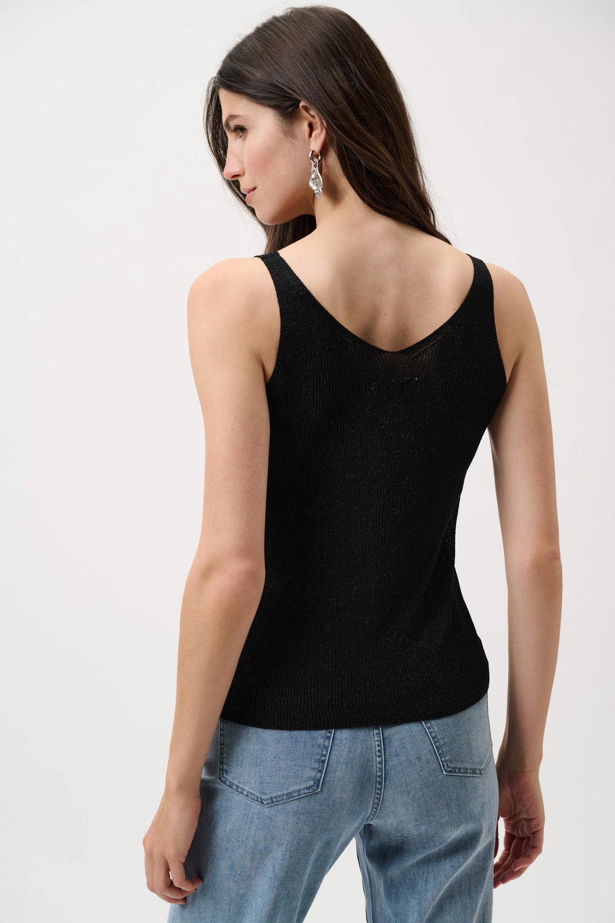Joseph Ribkoff - Metallic Knitted Camisole with Rhinestones
