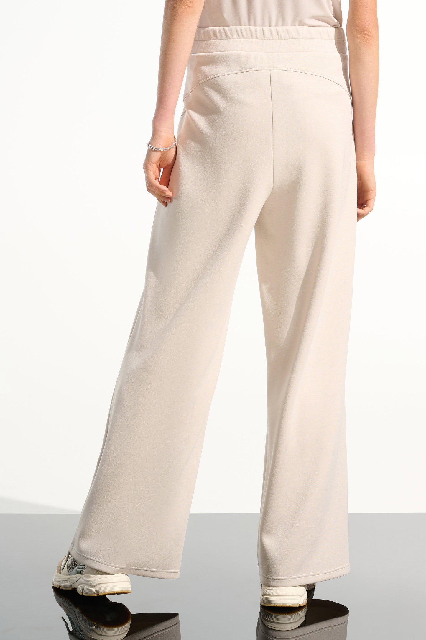Joseph Ribkoff -Scuba Jersey Wide Leg Pull-On Pants With Drawcord