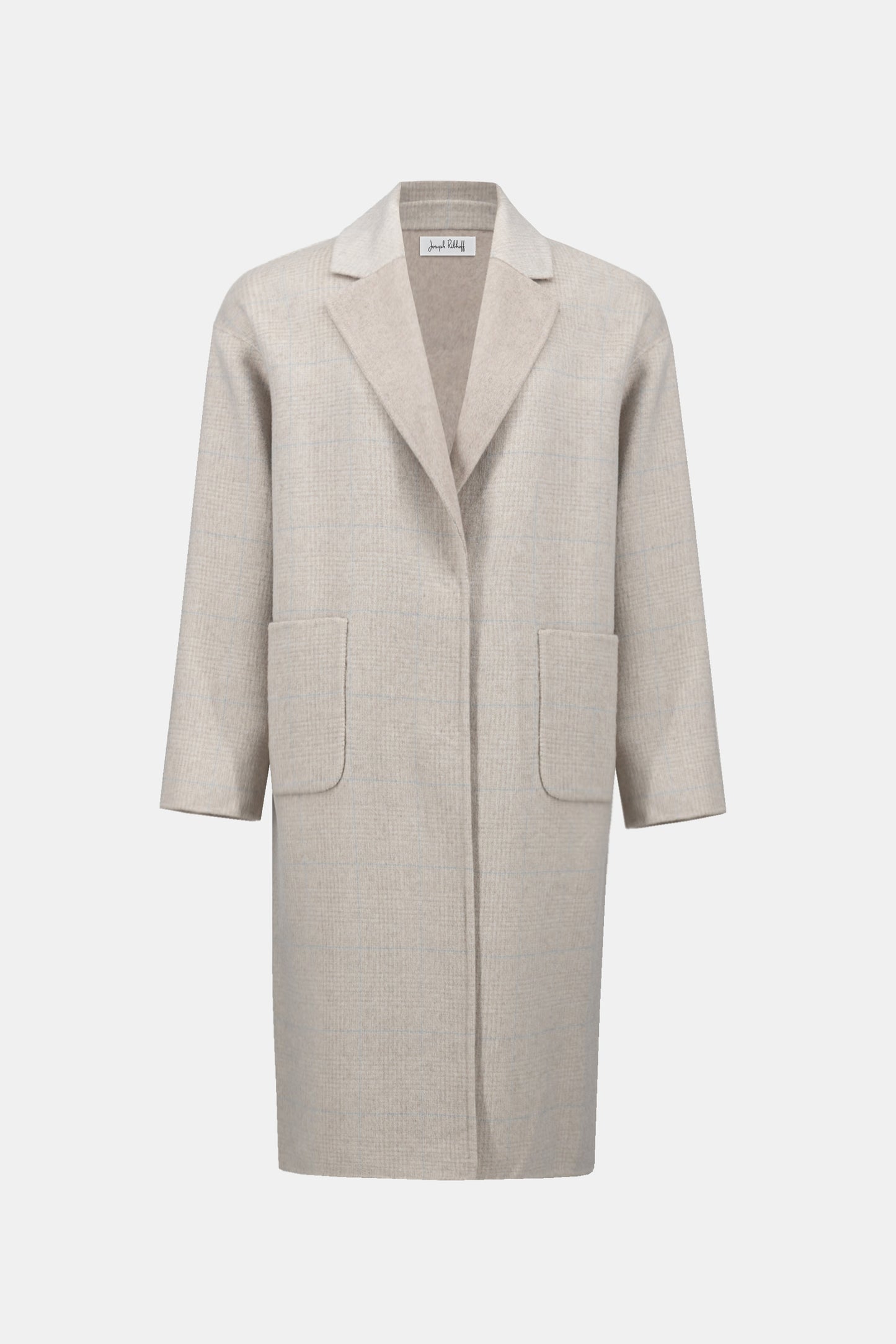 Joseph Ribkoff -Wool Blend Plaid Reversible Boxy Coat