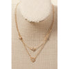 Pave Clover Charms Layered Chain Necklace