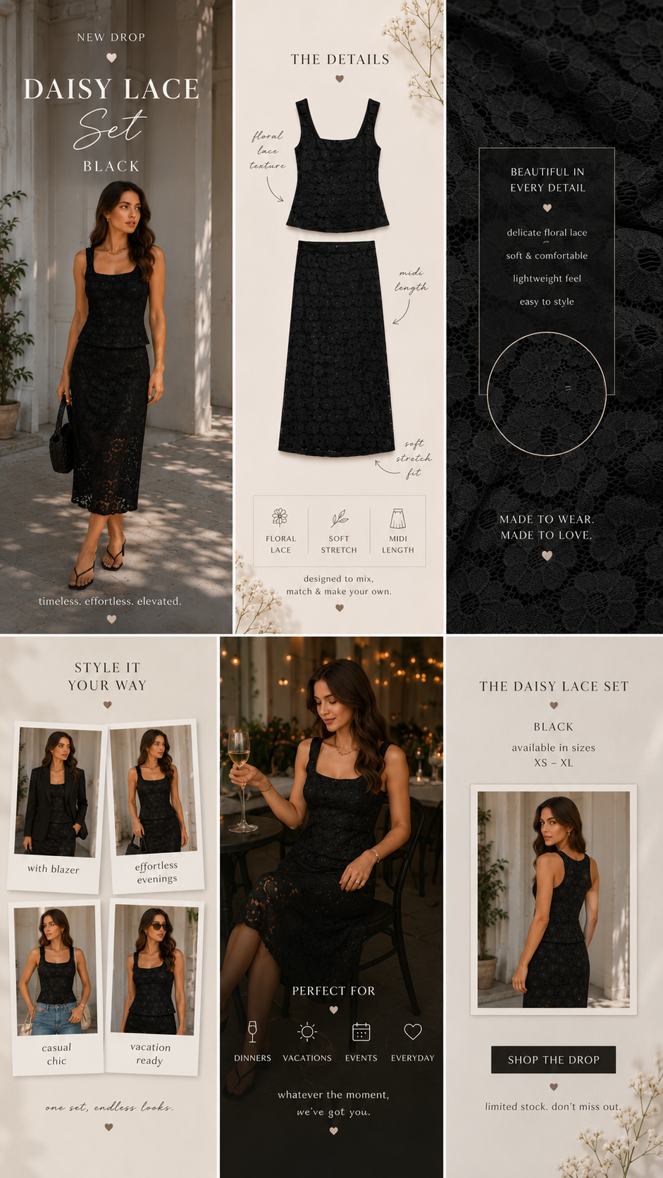 Vero Moda- Janelle Ankle Skirt ( Daisy Lace)