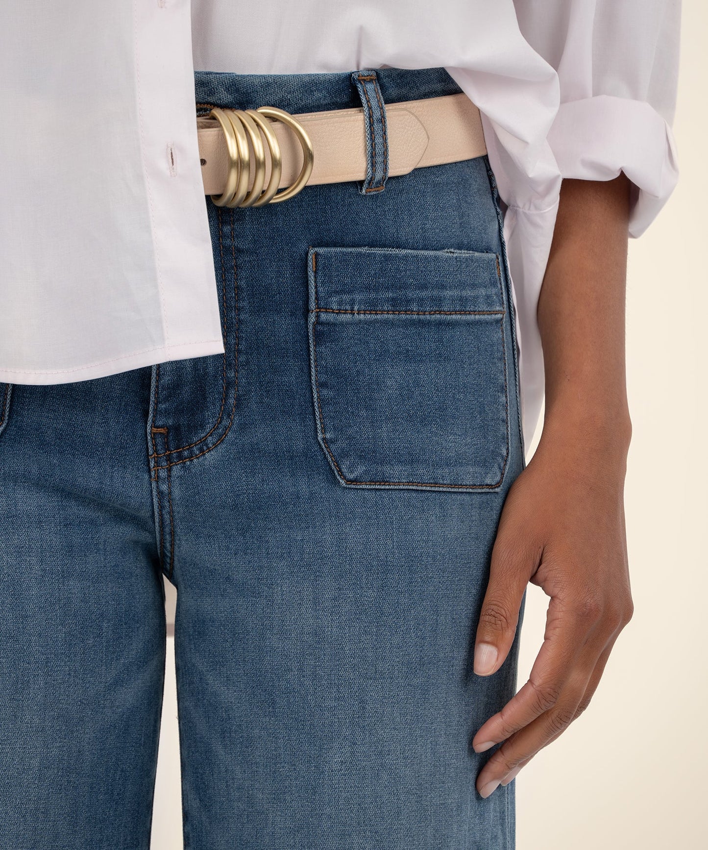 KUT- Meg High Rise Wide Leg Jeans- Loyalty