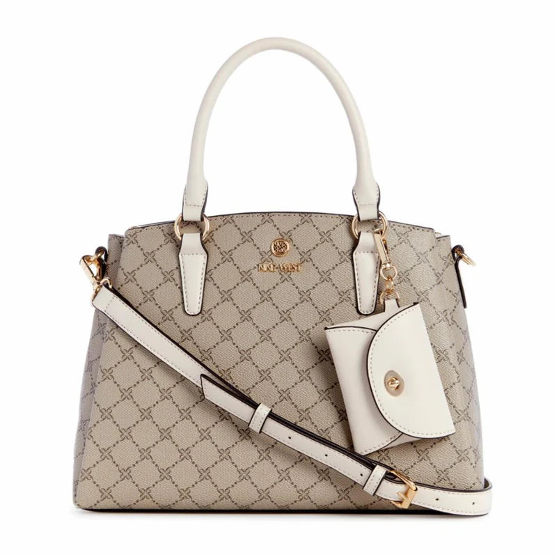 Nine West SIERA SATCHEL BEIGE LOGO MILK
