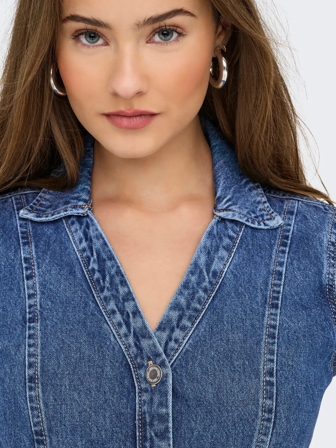 Only Fina Belted Denim Dress