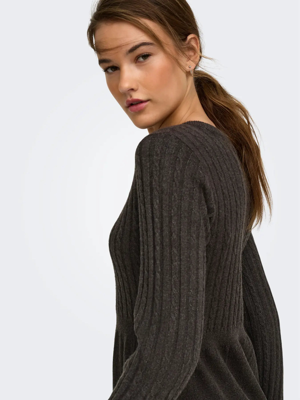Only - Fia Cable Knit Sweater Dress