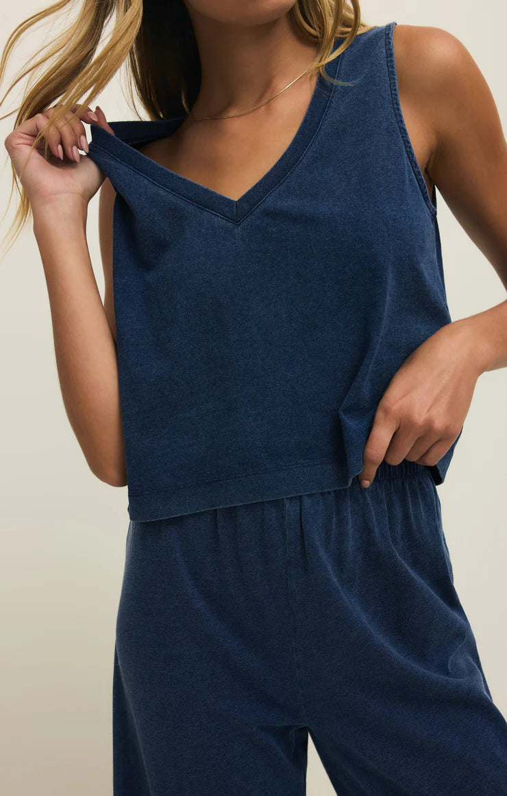 Z Supply - Sloane V-Neck Denim Tank Top