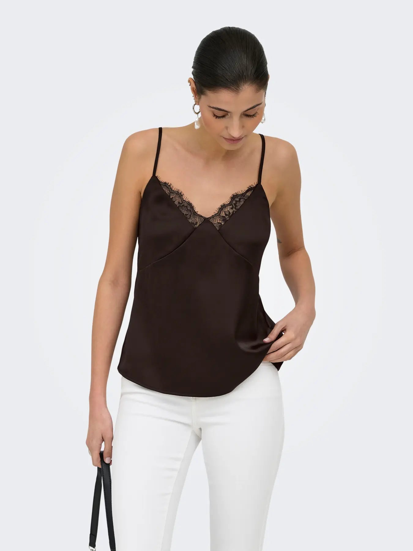Only - Faraya Satin Lace Tank Top