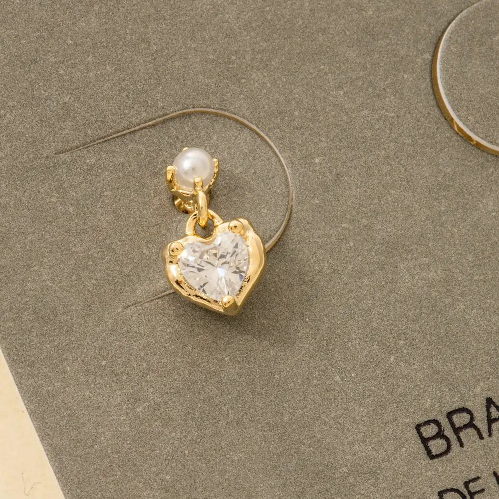 Mini Heart Drop Earrings