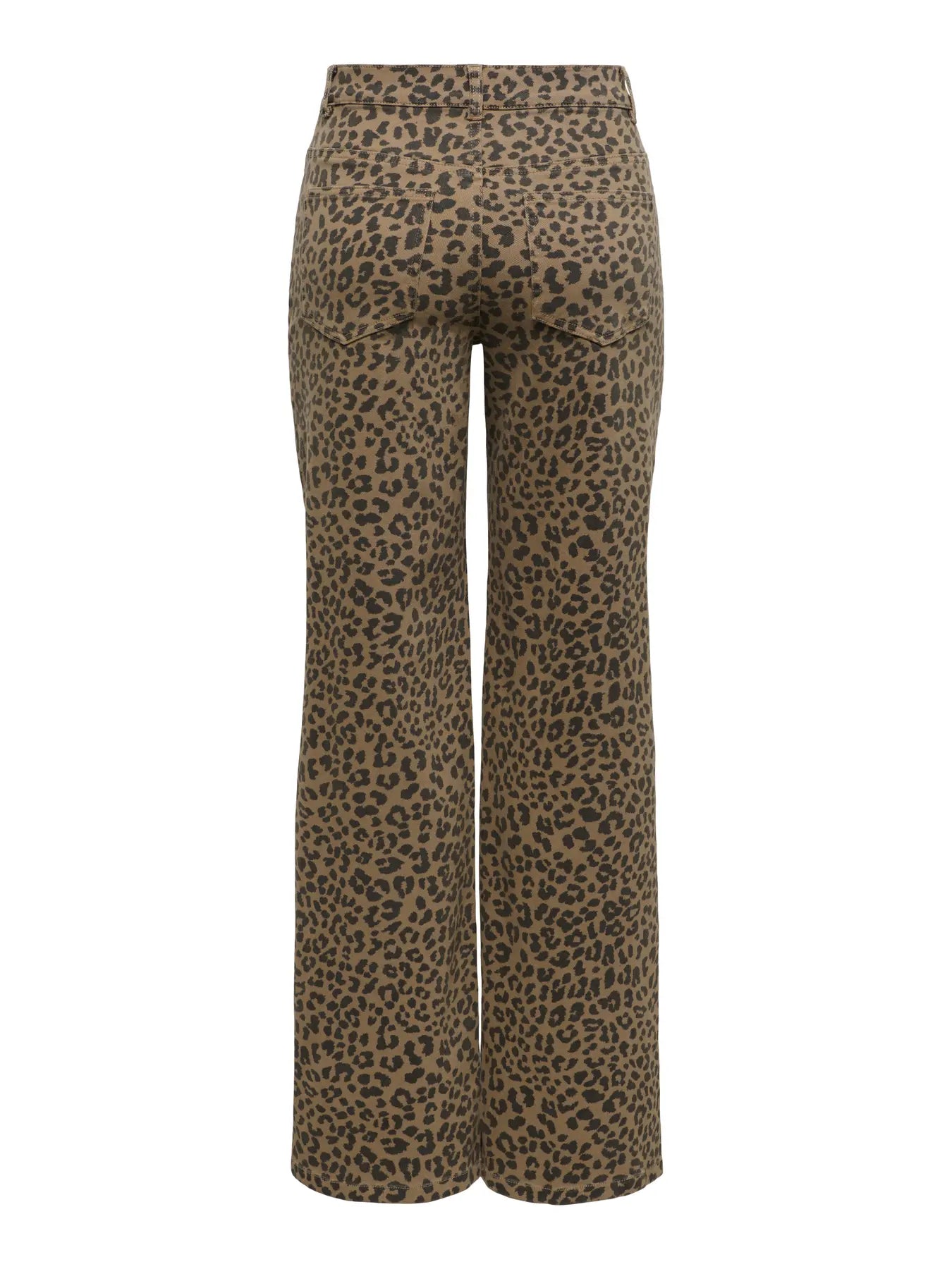 Only - Madison Wide Leg Animal Print Jeans