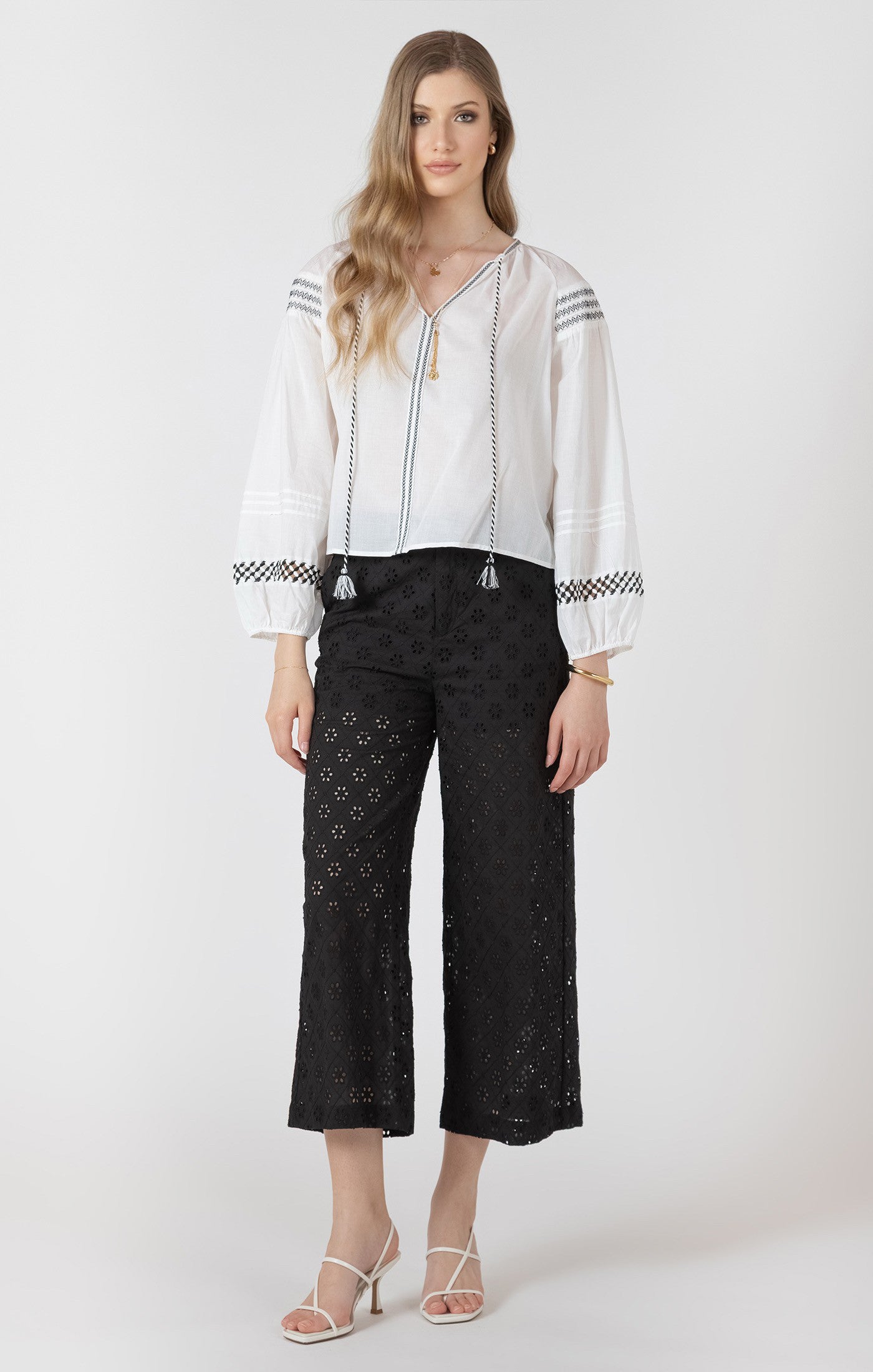 Black Tape - Eyelet Lace Pants