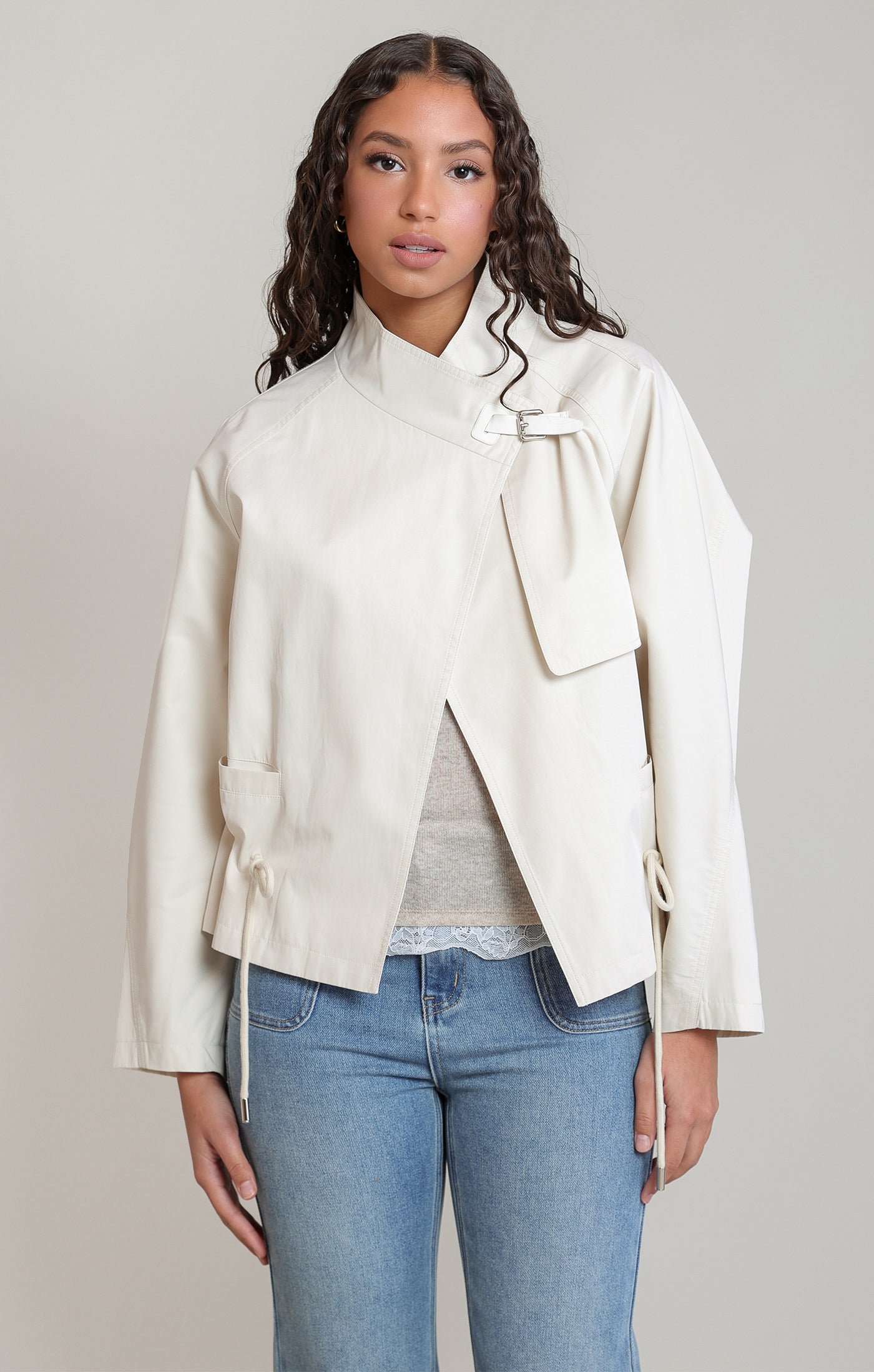 DEX- The Uptown Ivory Trench Coat