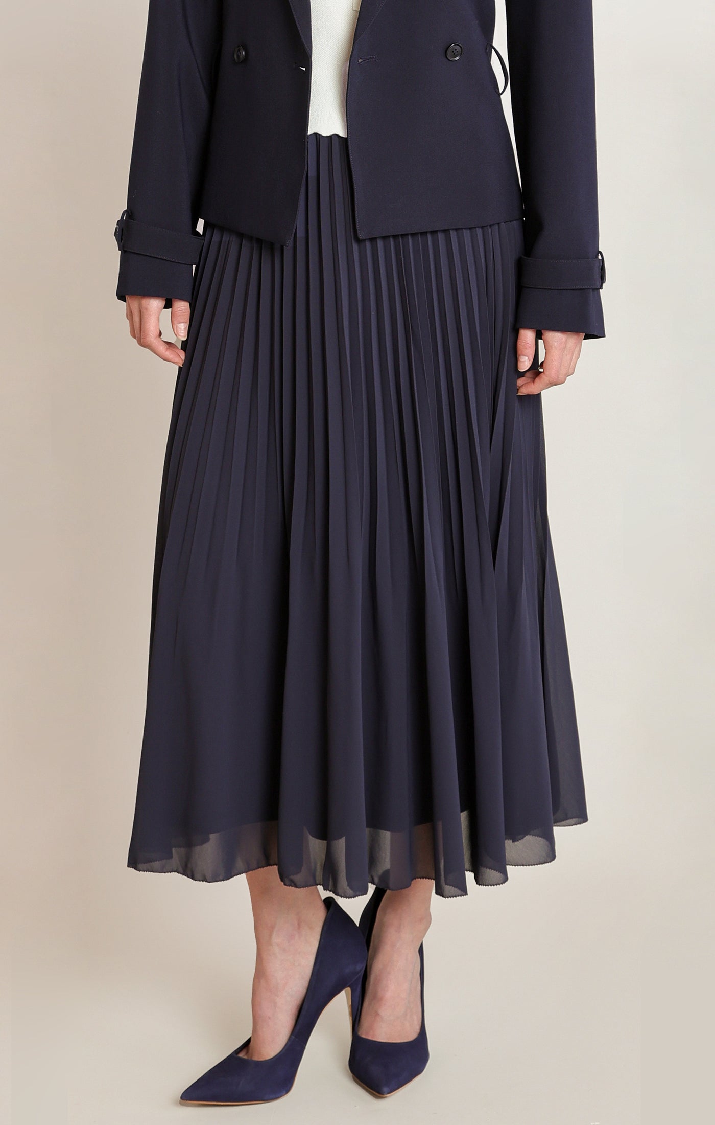 Midnight Muse Pleated Maxi Skirt
