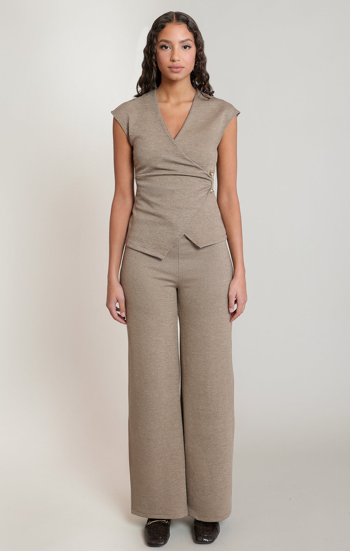 DEX - Latte Lux Wide Leg Pants