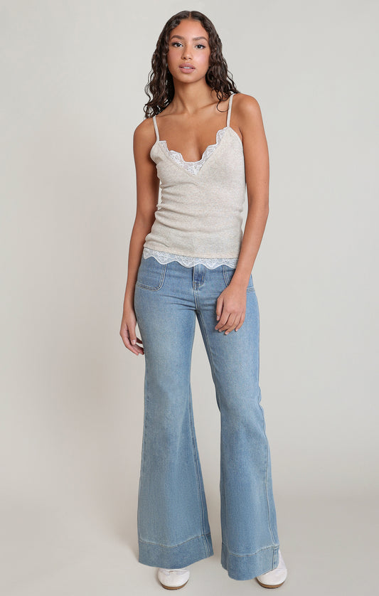 DEX- Sweet Cream Lace Tank