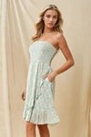 Miley Smocked Ruffle Tube Dress