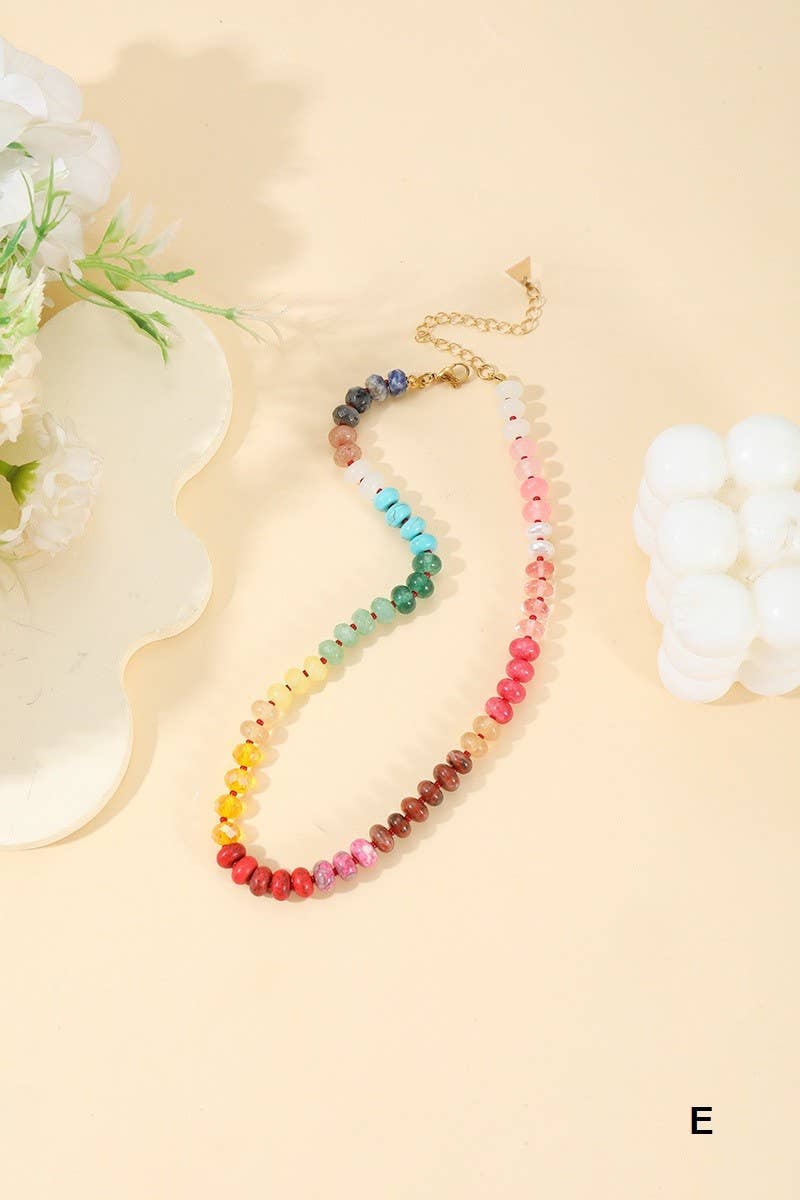 Trendy Natural Agate Gemstone Necklace