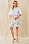 Marly Chiffon Floral Tiered Skirt