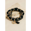 Coin and Tassel Charm Mixed Beaded Bracelet Set