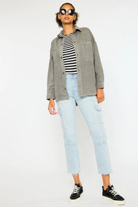 KanCan Felicity High Rise Straight Cargo Jeans