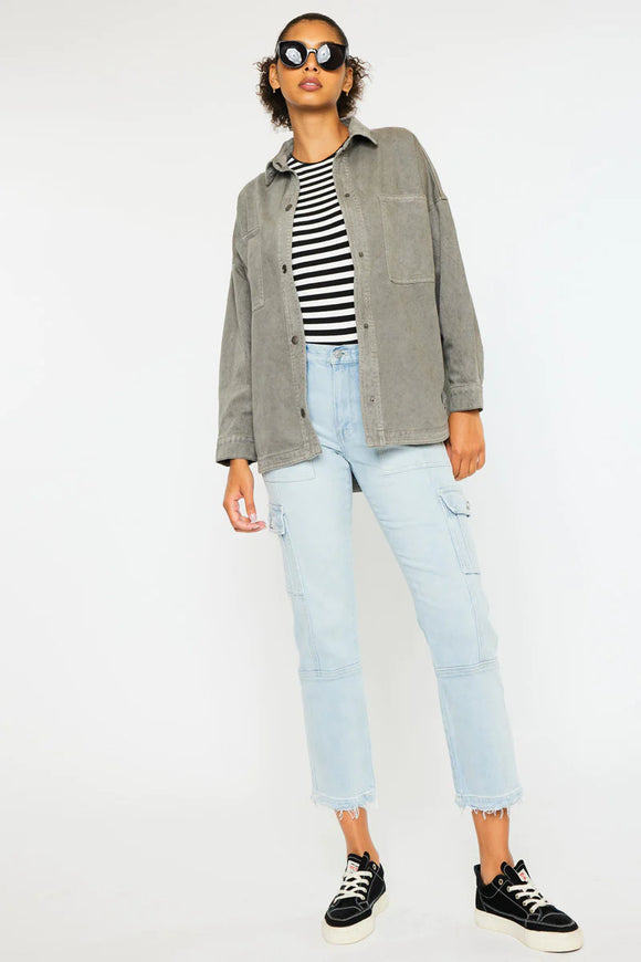 KanCan Felicity High Rise Straight Cargo Jeans