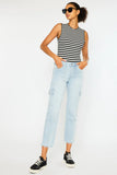 KanCan Felicity High Rise Straight Cargo Jeans