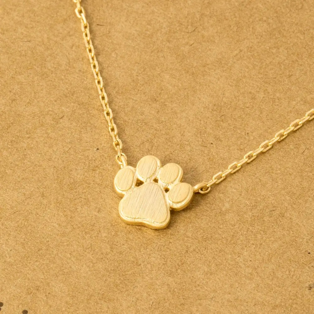 Mini Paw Print Charm Necklace