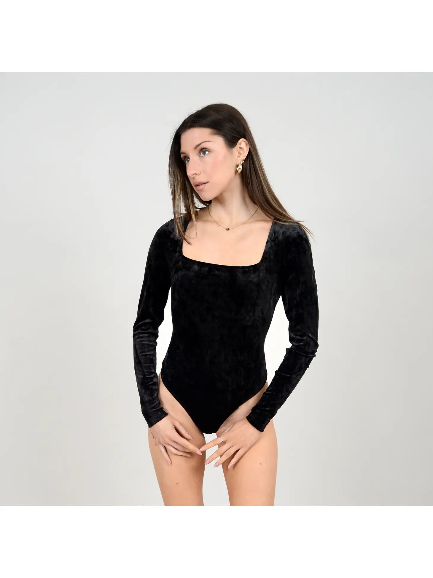 RD STYLE Stacy Square Neck LS Bodysuit