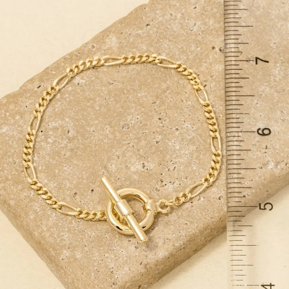 Figaro Toggle Chain Bracelet