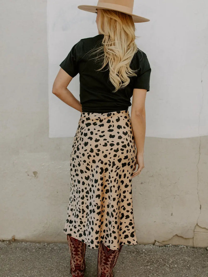 Sloane Leopard Midi Skirt