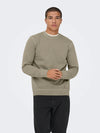 Only & Sons -Mens -  Brock Washed Crewneck Sweater