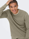 Only & Sons -Mens -  Brock Washed Crewneck Sweater