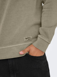 Only & Sons -Mens -  Brock Washed Crewneck Sweater