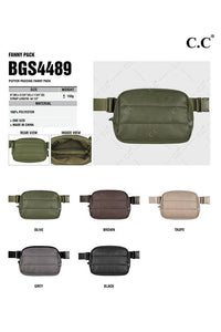 C.C Puffer Padding Fanny Pack
