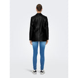 Only Papaya Faux Leather Blazer