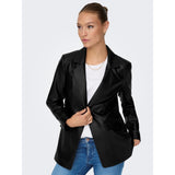 Only Papaya Faux Leather Blazer