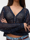 Vero Moda Leilani Glitter V-Neck Short Cardi