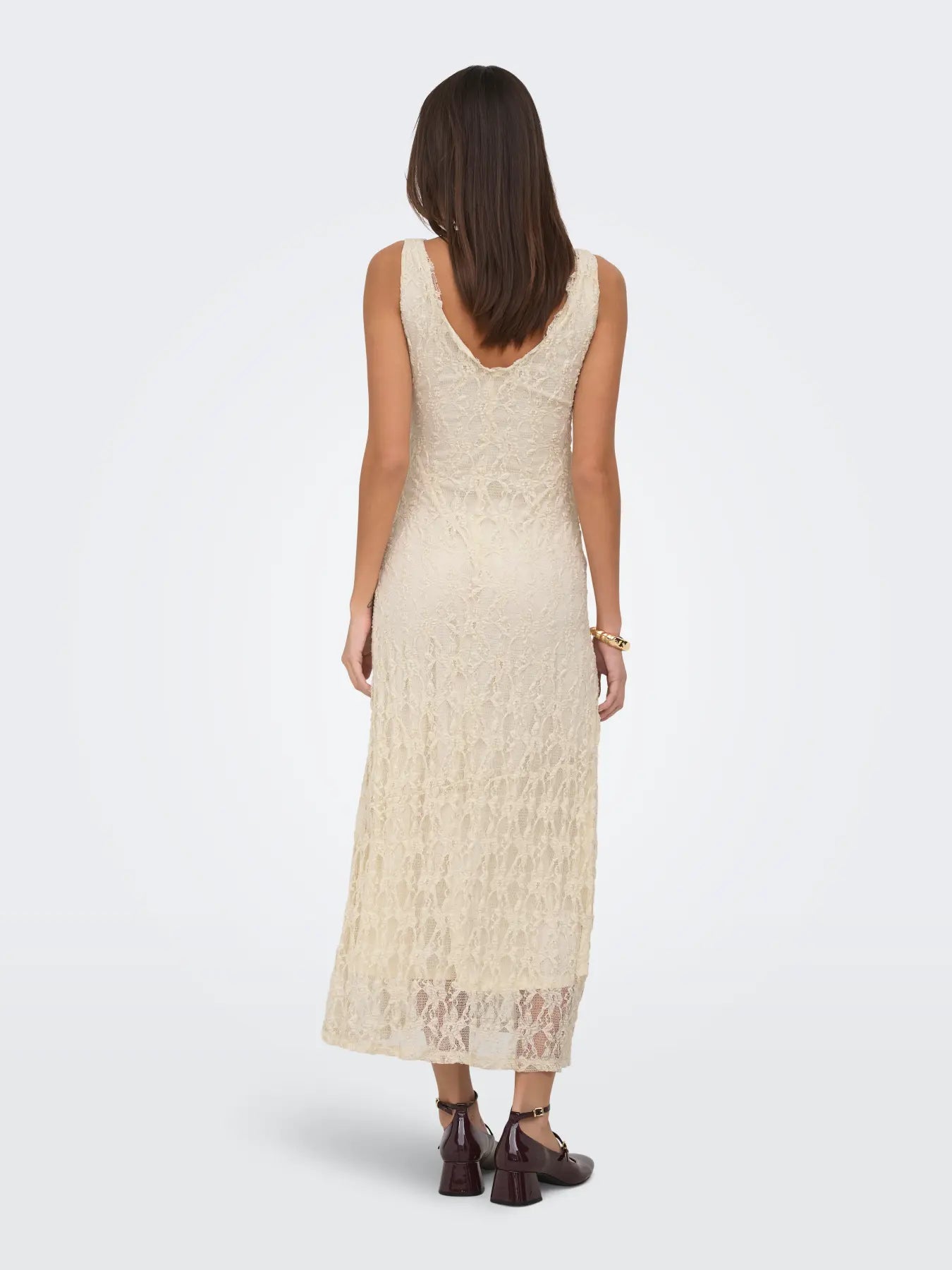 Only - Albina V-Neck Lace Midi Dress