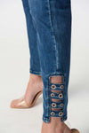 Joseph Ribkoff - Classic Slim Jeans with Embellished Hem