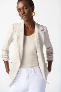 Joseph Ribkoff -Woven Jacquard Texture Boxy Blazer