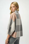 Joseph Ribkoff -Plaid Jacquard Sweater Knit Top