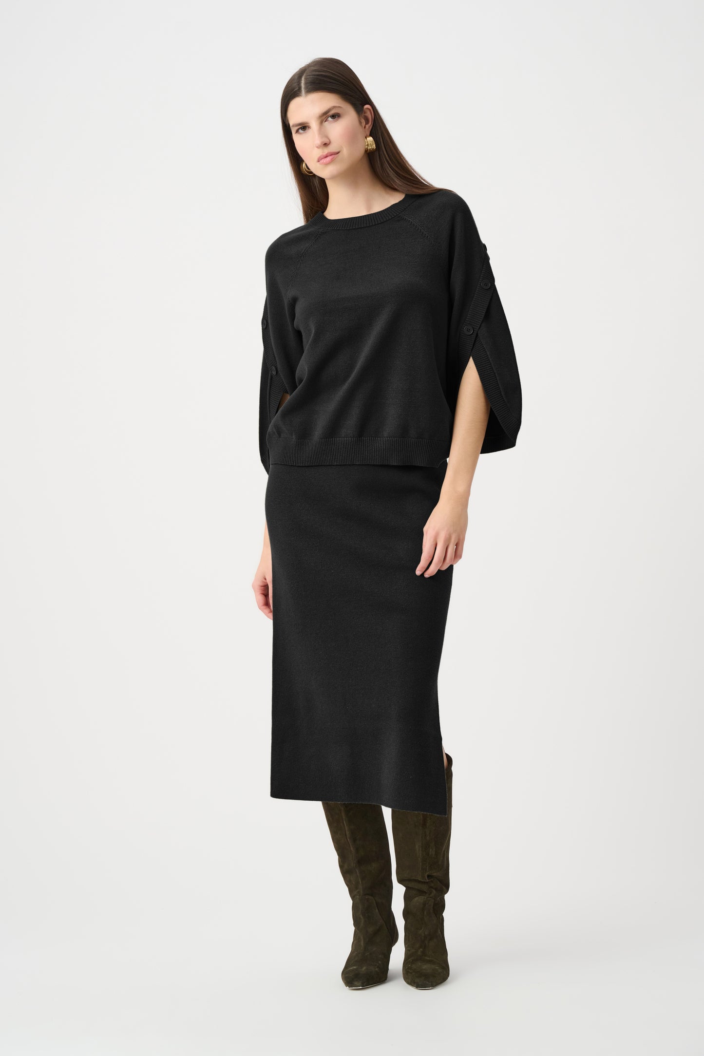 Joseph Ribkoff - Sweater Knit Midi Skirt
