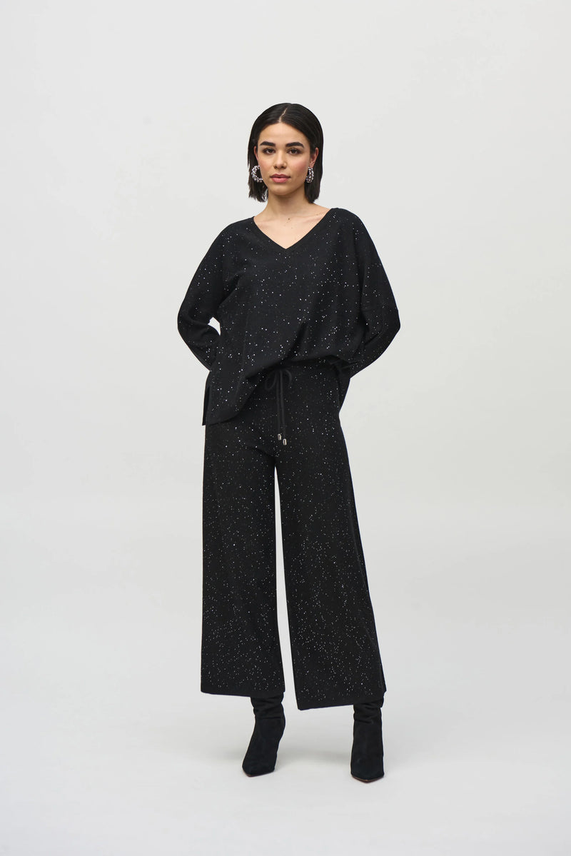 Joseph Ribkoff - Sequin Knit Culotte Pant