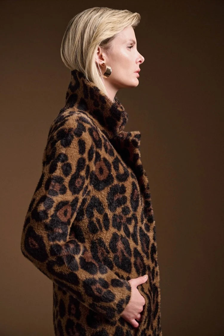 Animal print coat sale