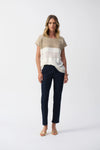 Joseph Ribkoff - Color Block Metallic Sweater Pullover