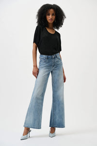 Joseph Ribkoff -Goldie | Classic Wide-Leg Stretch Jeans