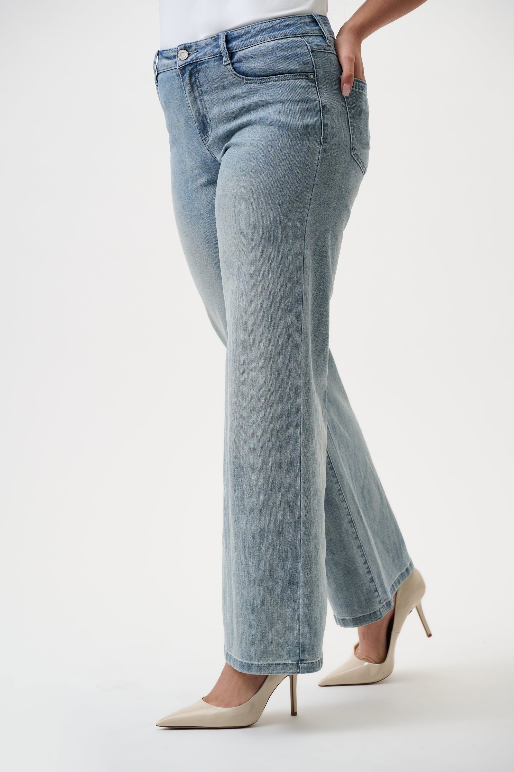 Joseph Ribkoff -Goldie | Classic Wide-Leg Stretch Jeans