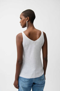 Joseph Ribkoff -Metallic Knitted Camisole with Rhinestones