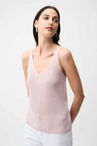 Joseph Ribkoff -Metallic Knitted Camisole with Rhinestones