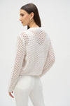 Joseph Ribkoff -Sweater Knit Open Stitch Short Cardigan