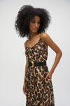 Joseph Ribkoff- Chiffon Animal Print Wide Leg Jumpsuit